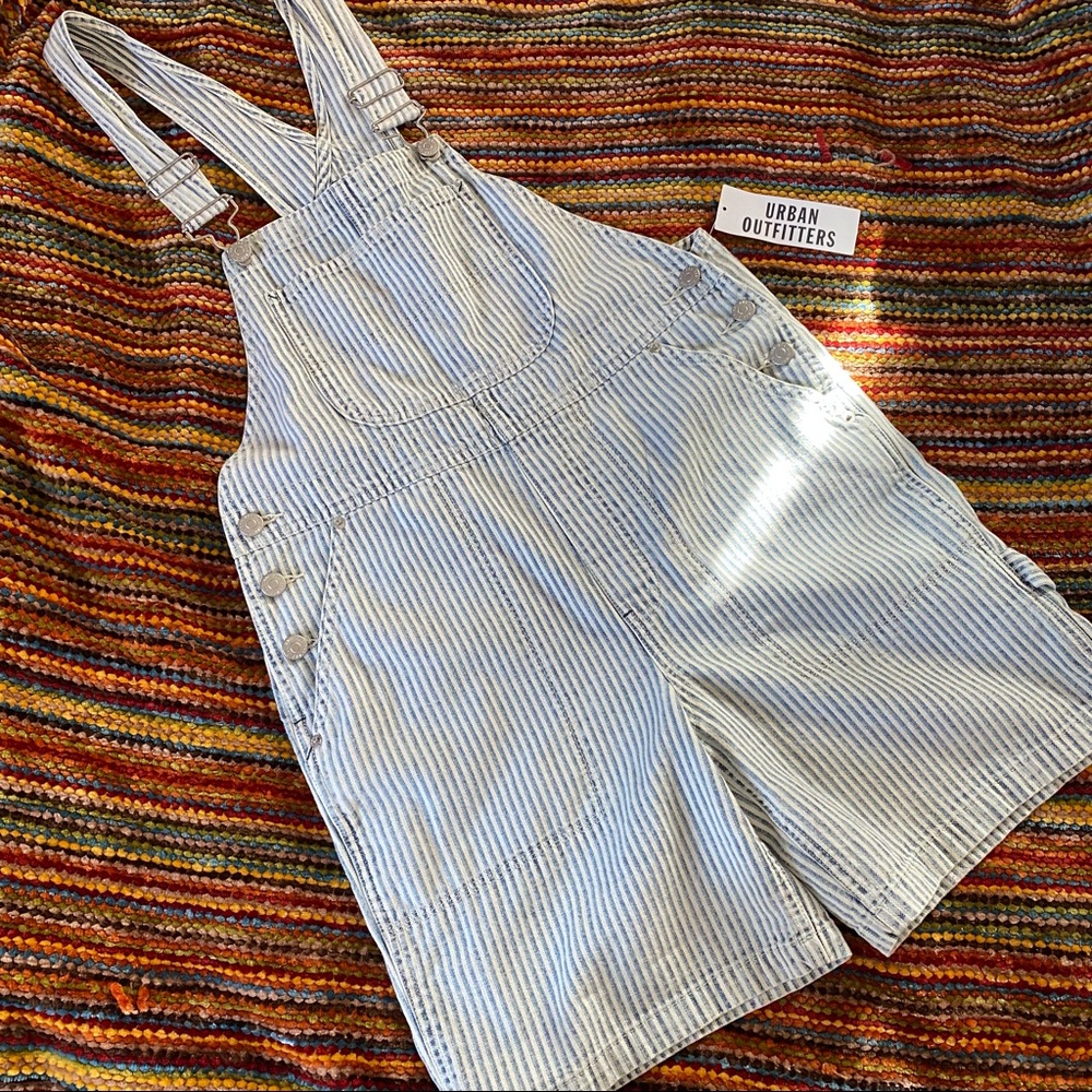 NWT BDG Pinstripe Overall Shorts